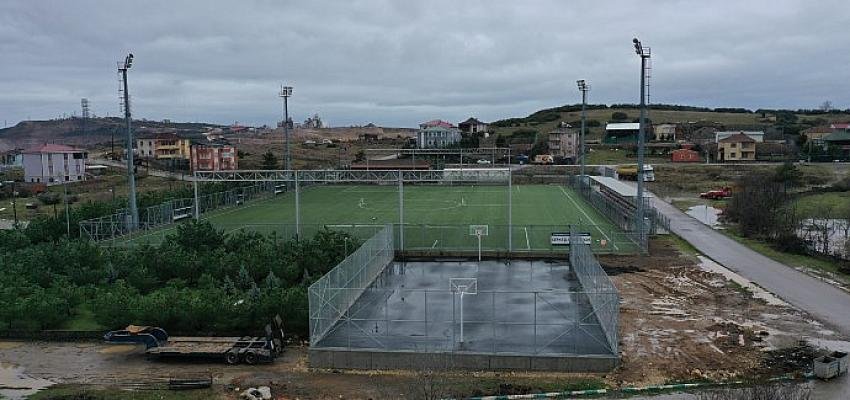 Çerkeşli’deki sahanın potaları tamam