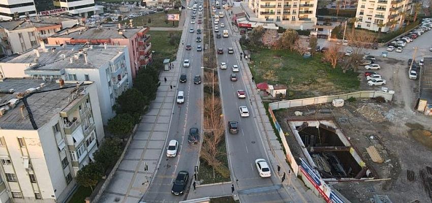 Çiğli Tramvay hattı çalışmaları nedeniyle trafik akışında değişiklik