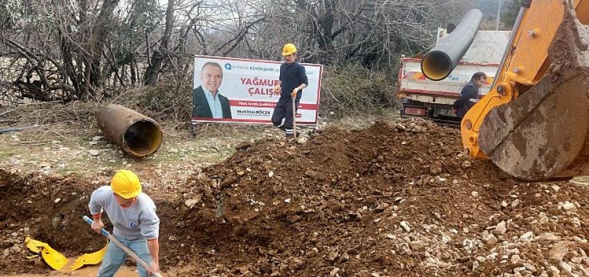 İbradı’da iki mahallede yağmur suyu sorunu çözüldü