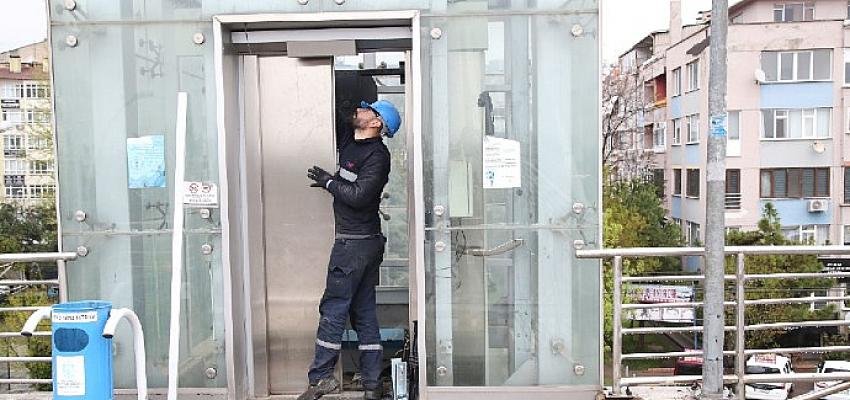 Turgut Özal Köprüsünde asansör faaliyete geçti