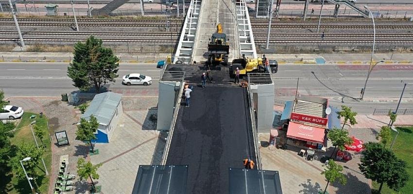 Mimar Sinan Üst Geçidinde zemin asfaltlaması yapıldı