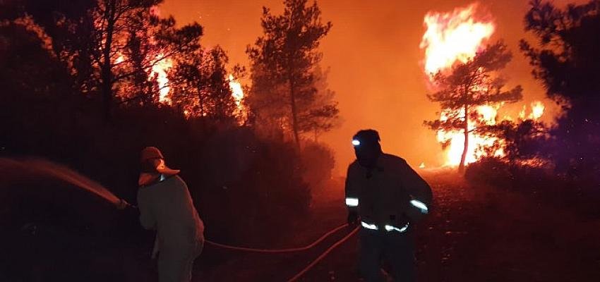 Muğla Büyükşehir Ekipleri Marmaris Yangınına Müdahale Ediyor
