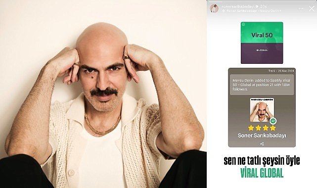 Soner Sarıkabadayı'nın Yeni Şarkısı 'Mevzu Derin' Global Viral Listelerde!